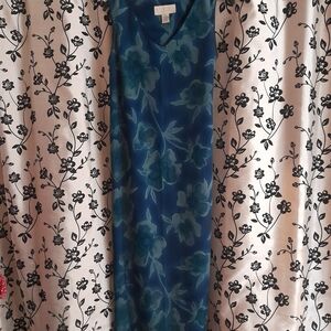 Norton McNaughton Teal Floral Dress